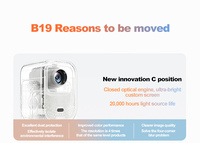 Mini Proyector LCD Portátil B19, Totalmente Sellado, Enfoque Automático, Full HD 1080P, Compatible con 4K, WIFI, Android 12