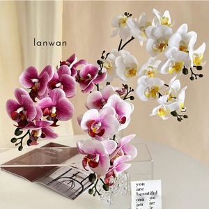 Orchidée Phalaenopsis Artificielle en Latex à 8 Têtes, Toutes Couleurs Personnalisables, Effet Naturel - Product Image 4