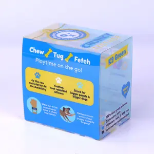 Nuovo arrivo personalizza la scatola pieghevole in plastica stampata di alta qualità che imballa la confezione regalo trasparente in PET/PVC per l'imballaggio di forniture per animali domestici