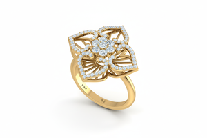 Elegante Anillo de Diamantes Naturales Chapado en Oro de 14K para Mujer, 0.50Ctw, Corte Brillante Redondo, Joyería de Lujo y Estilo - Product Image 4