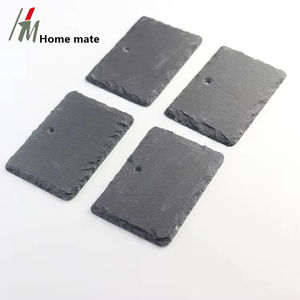 Natural Black <strong>Stone</strong> 10x7cm <strong>Slate</strong> Plant Labels Wholesale Sign Tags with Stainless Steel Stakes - Product Image 4