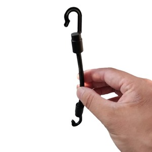 Cuerda Elástica Negra de 5 mm y 20 cm con Doble Gancho, Accesorio para Kayak y Embarcaciones, Material de Poliéster - Product Image 5