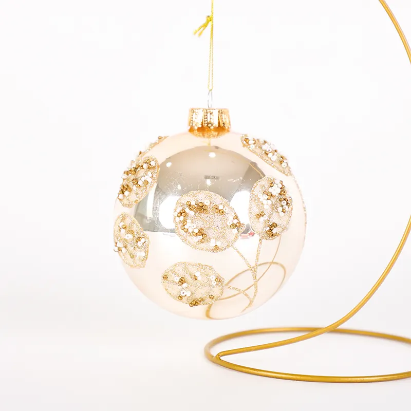 Venta al por mayor directa de la fábrica 2023 de alta calidad de cristal de árbol de Navidad adornos hechos a mano decoración colgante