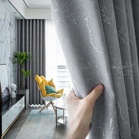 Rideaux occultants en polyester texturé pour salon, chambre et salle à manger, style nordique, couleur unie, haute occultation