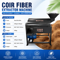 Machine automatique électrique de défibrage des fibres de noix de coco, broyeur d'extraction de la fibre de coco pour le traitement industriel des coques de noix de coco