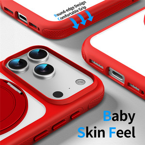 Funda Transparente de TPU+PC con Soporte Magnético Giratorio 360° y Anillo de Carga Inalámbrica para <span class=keywords><strong>iPhone</strong></span> 17 <span class=keywords><strong>Pro</strong></span> Max 16 <span class=keywords><strong>Pro</strong></span> 15 <span class=keywords><strong>14</strong></span> <span class=keywords><strong>13</strong></span> - Product Image 2