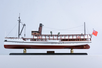 Maquettes de bateaux de croisière Earnslaw en bois de cèdre peintes à la main sur mesure |   Cadeau de vacances autonome de la marque OMH, origine Vietnam