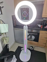 Cabina de Fotos Portátil para iPad con Luz RGB Ajustable, Impresión Instantánea, Compatible con iPad de 10.2/10.5/10.9/11/12.9/13 Pulgadas