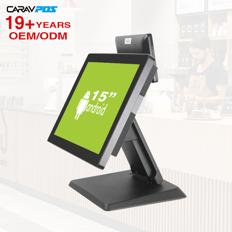 Двойной экран POS Новый 15 + 9,7 дюймов сенсорный POS машина все в одном Android Cash двойной экран Pos система