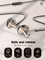 Écouteurs intra-auriculaires de gaming LDNIO HP09C dorés USB-C avec microphone à réduction de bruit et 10 000 tests sonores pour téléphones et ordinateurs