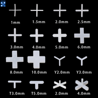 Entretoises de carrelage réutilisables en stock, 1,5 mm, système T-Lock, en PP, design moderne