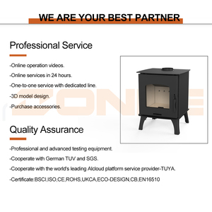 Estufa de Leña de Alta Calidad, Pequeña Estufa de Leña de Acero Negro, Estufa de Leña Compacta para Calefacción Interior, <span class=keywords><strong>Chimenea</strong></span> para Tienda de Campaña, Cabaña, RV - Product Image 4