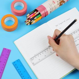 FOSKA righello resistente in materiale plastico Premium 6 8 12 20 pollici righello in plastica con <span class=keywords><strong>scala</strong></span> metrica e centimetro - Product Image 5