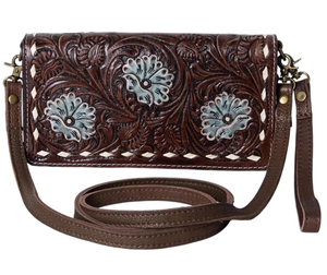 Cartera de Cuero Marrón de Alta Calidad, Estilo Occidental, Hecha a Mano, Cartera de Verano, Venta al Por Mayor Directa de Fábrica - Product Image 3