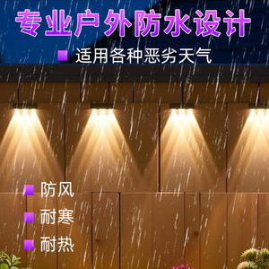 Lámpara Solar para Patio Hua Enxing WL15-T3 con Control Remoto RF, 3 Cabezales, Lámpara de Pared para Cercas, Encendido/Apagado Automático al Anochecer/Amanecer - Product Image 3