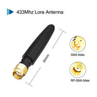Antena RF Omni Directional Vertikal 433MHz 50 Ohm Kompak dan Ringkas dengan Konektor Lurus untuk Modul IoT Eksternal - Laris Terjual