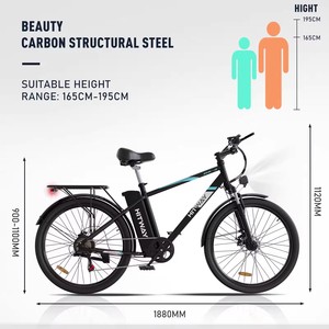 <span class=keywords><strong>HITWAY</strong></span> BK3M 48V 750W Motor Batería extraíble Ebike 7 velocidades 26 "Carbono Suspensión completa <span class=keywords><strong>Bicicleta</strong></span> de montaña <span class=keywords><strong>eléctrica</strong></span> - Product Image 5
