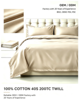 Ensemble de draps en coton uni, literie 100% coton, linge de lit en coton uni, ensemble de literie en coton prêt pour l'hôtel