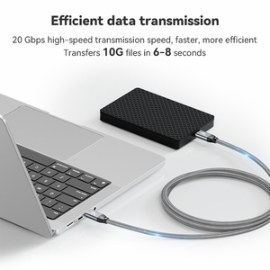 Ut-đoàn kết Loại C Dây cáp USB 3.2 1m 2M 3M USB C Nam đến Nam 240W 5A nhanh sạc cáp Nylon bện 20gbps Cáp dữ liệu - Product Image 6