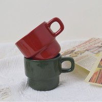 275ml Mini Mug Vente en gros Personnalisé Vintage empilable Tasse en céramique colorée