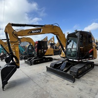 Excavatrice sur chenilles hydraulique SANY90CPro d'occasion, 90% NEUVE, Modèle 2025, Moteur Isuzu, Boîte de vitesses, Pompe, Roulement, 9,45 tonnes