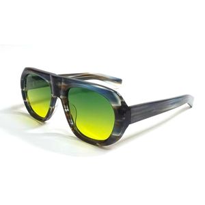 Gafas de sol de acetato polarizadas de diseño de lujo de alta calidad con montura ovalada, logotipo personalizado y protección UV400 para hombre y mujer - Product Image 2