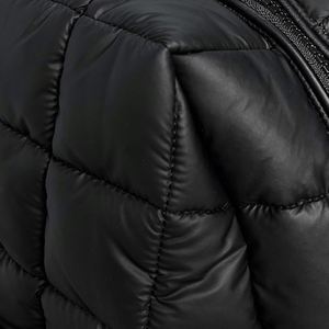 Large Waterproof Nylon Unisex <b>Backpack</b> Adjustable <b>Strap</b> Custom Quilted Design Students Fashionable Black Zipper Durable - Product Image 3