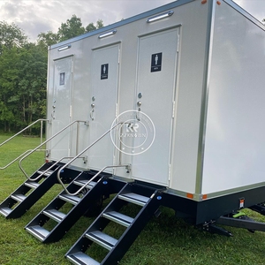 Cabane préfabriquée portable pour le camping en plein air, WC mobile, caravane, toilettes publiques - Product Image 4