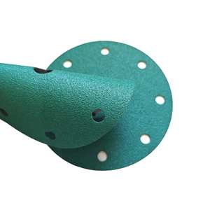 100 unidades de discos abrasivos de película de circonio verde de 6 pulgadas (150 mm) con 9 agujeros para pulido, papel de <span class=keywords><strong>lija</strong></span> al por mayor P240 verde para desbaste - Product Image 6