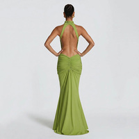 Nouvelle Robe Longue de Soirée Élégante et Moderne pour Femme Enceinte, Coupe Trapèze, Sexy, Chic, Ajustée, Dos Nu, Idéale pour l'Été et les Banquets