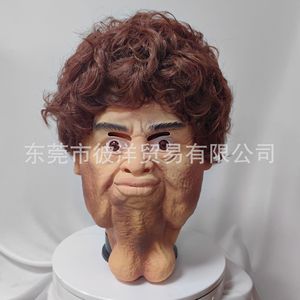 Máscara de payaso de Halloween con pelo rojo, boca abierta, accesorio de látex para disfraz de fiesta o cosplay - Product Image 4