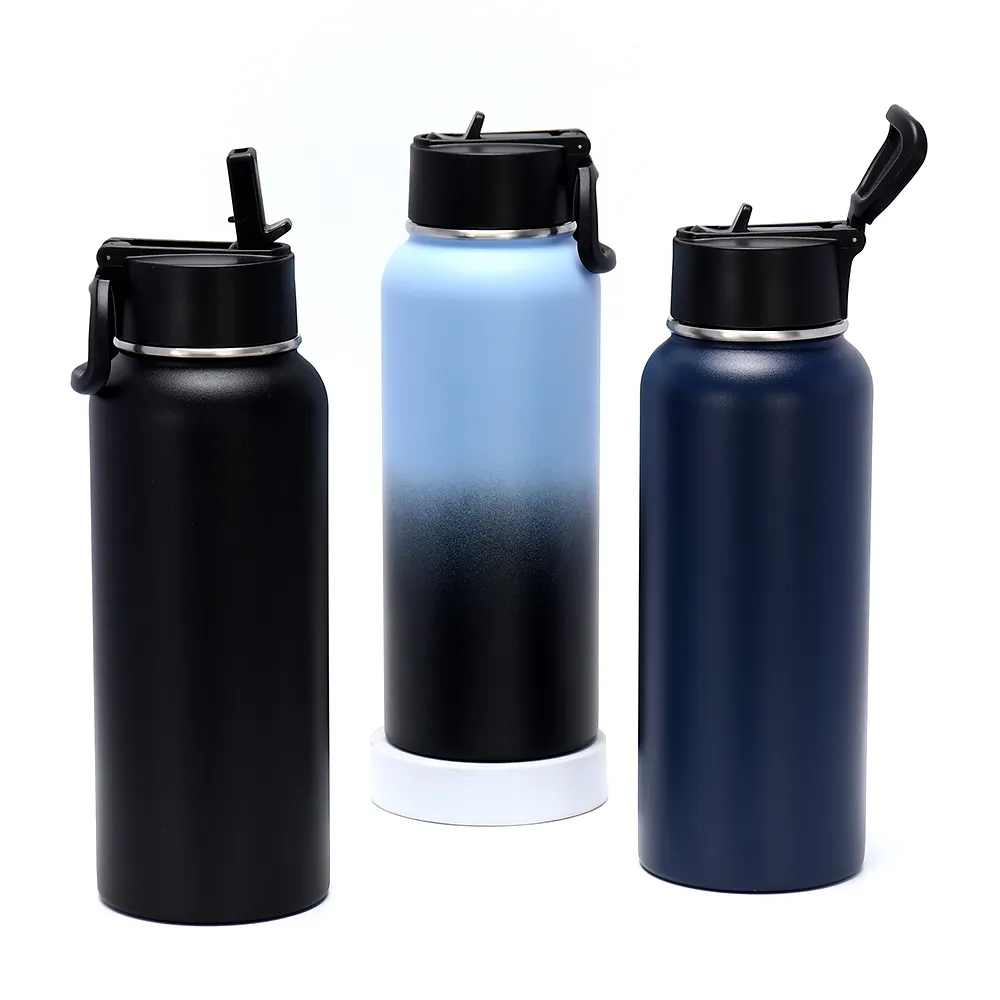 Custom Logo Bpa Free Fitness Sports Eco Friendly Flask Bottle Stainless Steel Water Bottle Large School Kids