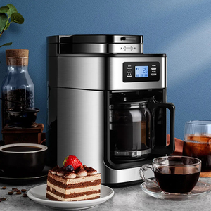 XEOLEO ménage 1.2L Style numérique intelligent automatique <span class=keywords><strong>filtre</strong></span> goutte à goutte cafetière Machine arrêt automatique café <span class=keywords><strong>expresso</strong></span> <span class=keywords><strong>avec</strong></span> <span class=keywords><strong>broyeur</strong></span> - Product Image 3