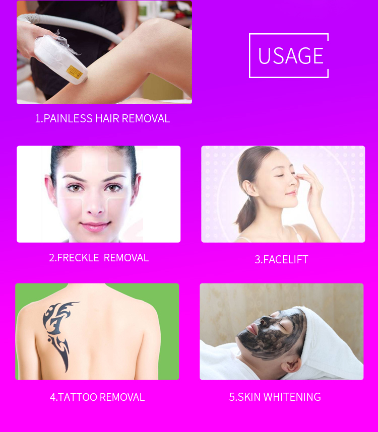 Hottest 4 in 1 E-light Ipl Rf Nd Yag Laser Multifunction Hair Removal Machine