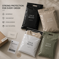 Sacs d'expédition personnalisés avec poignée, imperméables, auto-adhésifs, pour l'emballage d'expédition e-commerce, pour la livraison de commandes de vêtements Shopify.