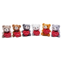 Usine pas cher petite taille amour coeur ours en peluche jouet 10cm saint valentin porte-clés peluche ours enfants mignon Mini ours en peluche
