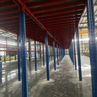 Plateforme industrielle en acier de 1000 kg/m² – Plateforme de stockage surélevée multi-niveaux pour l'entreposage de pièces en atelier de fabrication