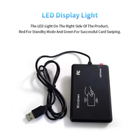 Lecteur de cartes RFID, lecteur de cartes intelligentes NFC USB sans contact, système de contrôle d'accès en matériau ABS, portée de lecture de 5 à 10 cm