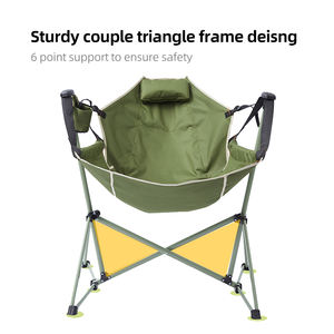 HOMFUL-<span class=keywords><strong>Hamac</strong></span> à bascule freestyle de fabrication cambodgienne, chaise de camping pliante à bascule - Product Image 4
