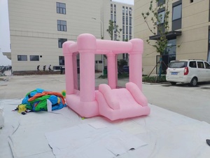 Vente flash - Mini château gonflable rose avec filet de sécurité - Product Image 4