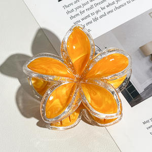 Avondfeest Bloemen Haarklauw Clip Prachtige Acryl Haaraccessoires Voor Dames Kleurrijke Haarclip Glamoureuze Haardecoratie - Product Image 3