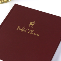 Planificateur de budget mensuel non daté 2026 personnalisé Planificateur d'affaires à couverture rigide Journaux de cahier personnalisé logo