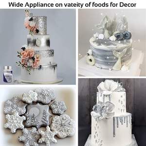 Polvo de pastel blanco plateado de calidad alimentaria, brillo comestible, ingredientes de decoración de panadería, polvo de brillo comestible - Product Image 4