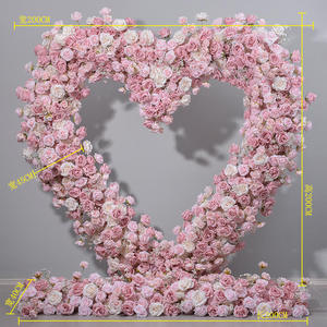 Arco Nuziale con Sfondo a <span class=keywords><strong>Cuore</strong></span>, Parete Floreale e Design Floreale Artificiale - Product Image 4