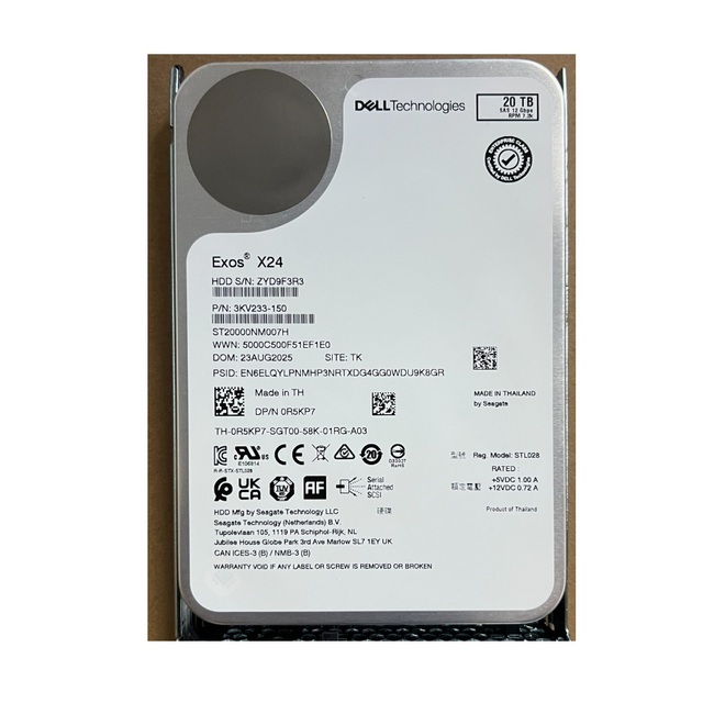 Original New Server 20TB HDD ST20000NM007H SAS 12G 7200 RPM 512M cache DELL version