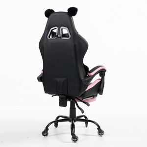 <span class=keywords><strong>Silla</strong></span> <span class=keywords><strong>Gamer</strong></span> Ergonómica con Orejas de Gato <span class=keywords><strong>Negra</strong></span> <span class=keywords><strong>y</strong></span> <span class=keywords><strong>Rosa</strong></span>, Reposabrazos Articulados, Sillas <span class=keywords><strong>Gamer</strong></span> para Oficina, Computadora, PC, con Reposapiés, Directo de Fábrica - Product Image 3