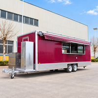 Camion de restauration mobile tout équipé pour jus de fruits frais, glaces et café, idéal pour les stations balnéaires