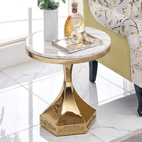 Petit meuble d'angle moderne en acier inoxydable, livraison gratuite, table basse de luxe, en marbre, pour salon