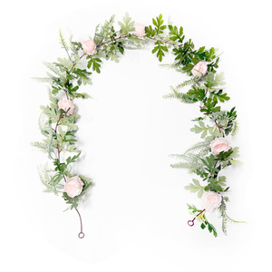 Guirlande de pivoines artificielles 100cm 200cm, fleurs en soie, décoration de mariage et de maison, style naturel, ornement réutilisable - Product Image 5