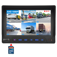 PJAUTO-Monitor LCD de visión trasera para camión y autobús, H.265, MDVR incorporado, 4/6/8 canales, 1080P, pantalla dividida, cuatro pantallas, DVR, con sensor G